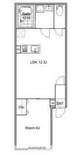 ロータスコート目黒不動前【2階】の間取り