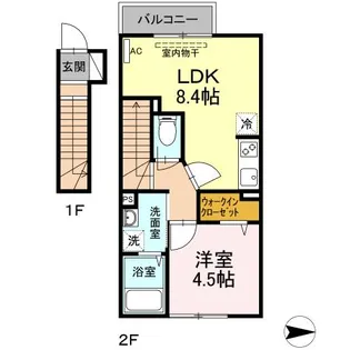 アンジュール西落合【2階】の間取り