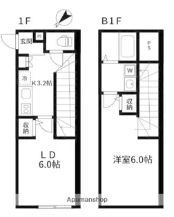 RIVERRESIDENCE用賀【1階】の間取り