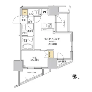 グレーシアフィット三軒茶屋【5階】の間取り