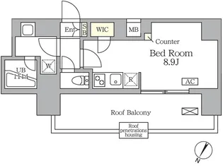 アジールコート三宿テラス【5階】の間取り