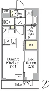アジールコート三宿テラス【3階】の間取り