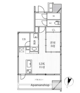 GRAN PASEO明大前【8階】の間取り