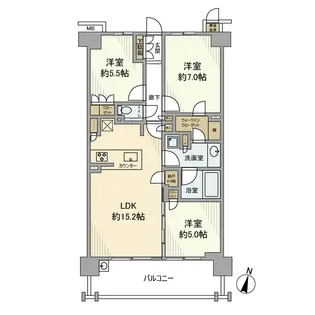 神奈川県川崎市多摩区生田6丁目【マンション】の間取り