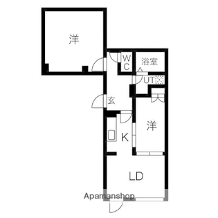 KINOMORI代々木上原【1階】の間取り