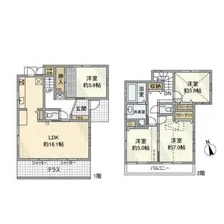 東京都調布市布田5丁目【一戸建】の間取り