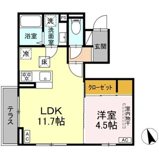 ASSETーCOURT調布ヶ丘【1階】の間取り