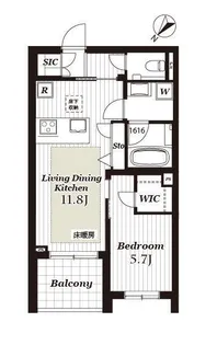 グランフォルトゥーナ羽根木ヒルサイド【1階】の間取り