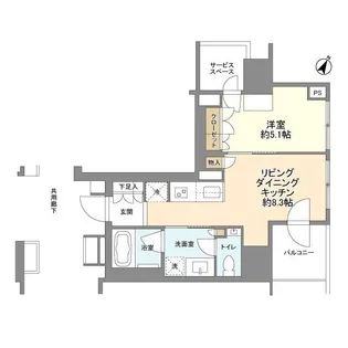 プラウド中目黒【6階】の間取り