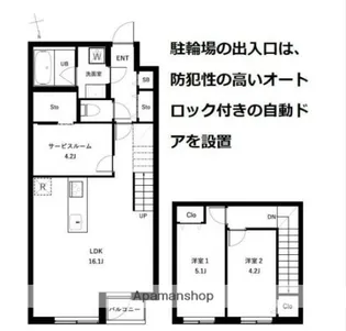 COEUR BLANC西荻窪【3階】の間取り