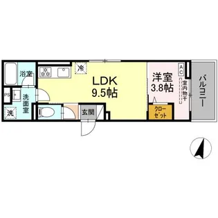 D PAINA 登戸新町【2階】の間取り