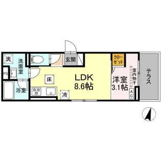 D PAINA 登戸新町【1階】の間取り