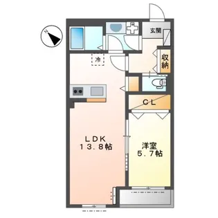 DEUXーUN NOBORITO【1階】の間取り