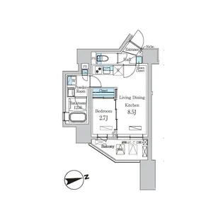 デュオフラッツ池尻大橋ノリス【6階】の間取り
