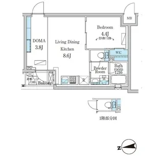 デュオフラッツ千歳船橋【2階】の間取り
