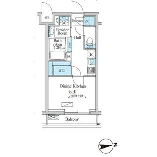 デュオフラッツ千歳船橋【1階】の間取り