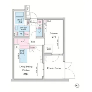 デュオメゾン渋谷【1階】の間取り