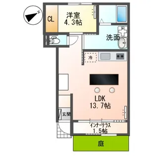 セ シュエット(CEST CHOUETTE)【1階】の間取り