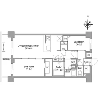 コンフォリア・リヴ永福町【4階】の間取り