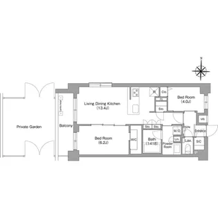 コンフォリア・リヴ永福町【1階】の間取り
