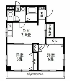 ハイネス富士見ヶ丘【1階】の間取り