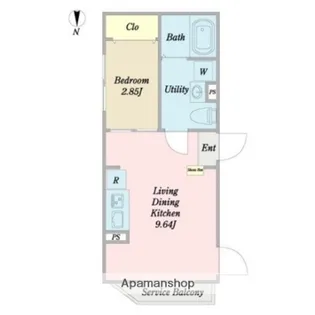 クリオ ラモード目黒本町【1階】の間取り