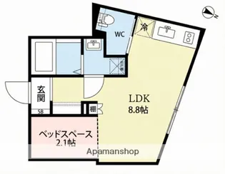 オークレスト下目黒【5階】の間取り