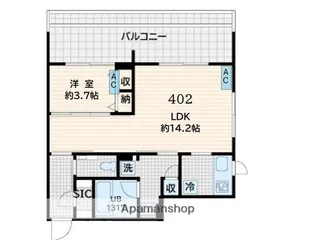 FULLEA恵比寿【4階】の間取り