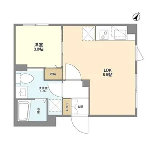 ウェルスクエア目黒【5階】の間取り
