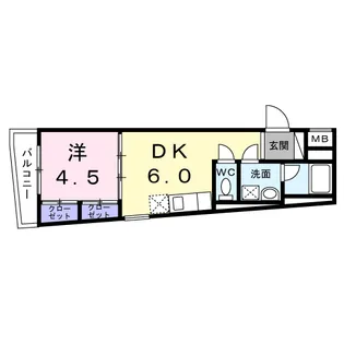 ブルー パレット 新宿中落合【2階】の間取り