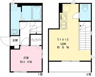 ベルフラッツ初台【101号室号室】の間取り
