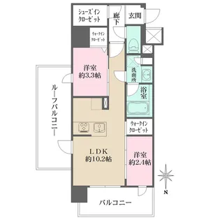 シーズンフラッツ杉並井草【7階】の間取り