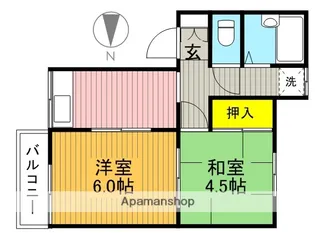 ケイワン【2-B号室】の間取り