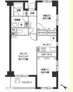 カスタリア目黒【5階】の間取り