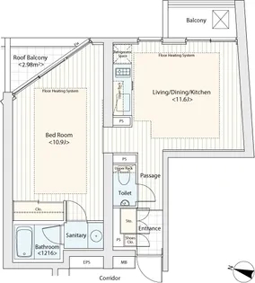カスタリア渋谷櫻丘【5階】の間取り