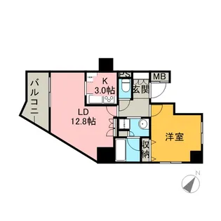 レジディアタワー中目黒【9階】の間取り