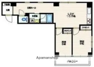 東京都渋谷区笹塚1丁目【マンション】の間取り