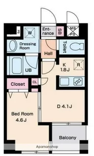 東京都中野区本町3丁目【マンション】の間取り