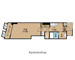 シャルモントアレ能美【1階】の間取り