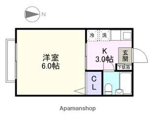 ハイツカサイ【1階】の間取り