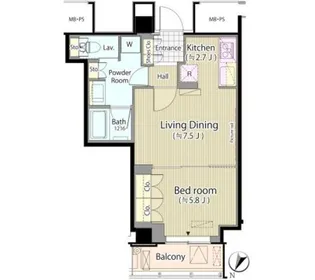 メルクマール京王笹塚レジデンス【16階】の間取り