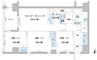 ガーデニエール砧レジデンス【6階】の間取り