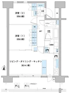 ガーデニエール砧レジデンス【5階】の間取り