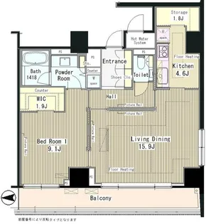 グランドゥール代々木大山【10階】の間取り
