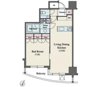 MFPR代々木タワー【13階】の間取り