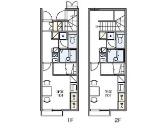 レオパレスカーサ下馬【1階】の間取り