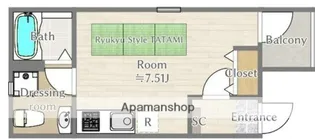 東京都渋谷区幡ヶ谷3丁目【アパート】の間取り