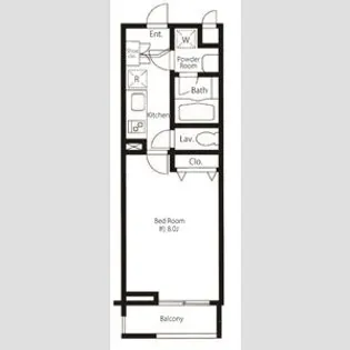 プライムアーバン中目黒【2階】の間取り