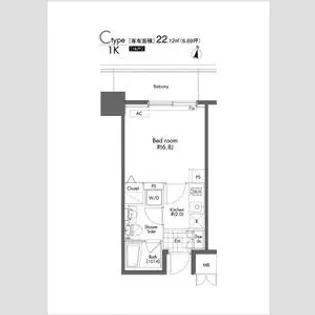 プライムアーバン初台【5階】の間取り
