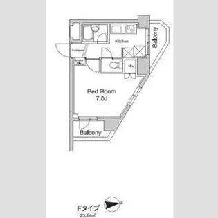 プラウドフラット代々木上原【6階】の間取り